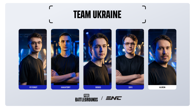 UESF оголошує склад збірної України з PUBG Battlegrounds на ENC 2026