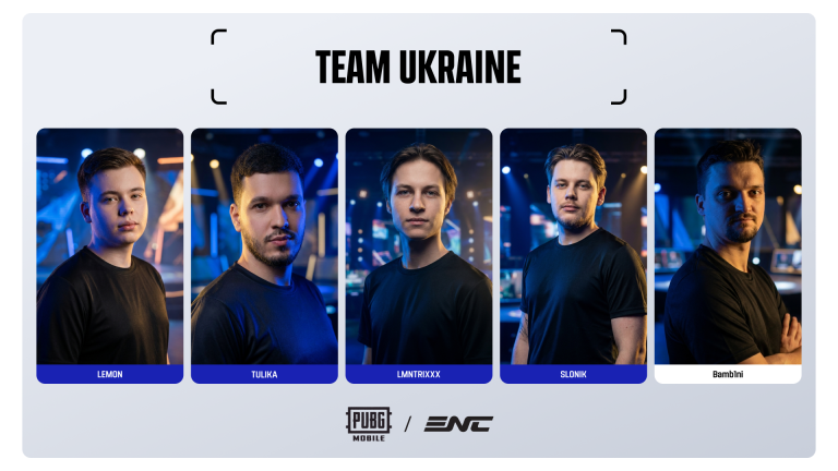 UESF оголошує склад збірної України з PUBG Mobile на ENC 2026