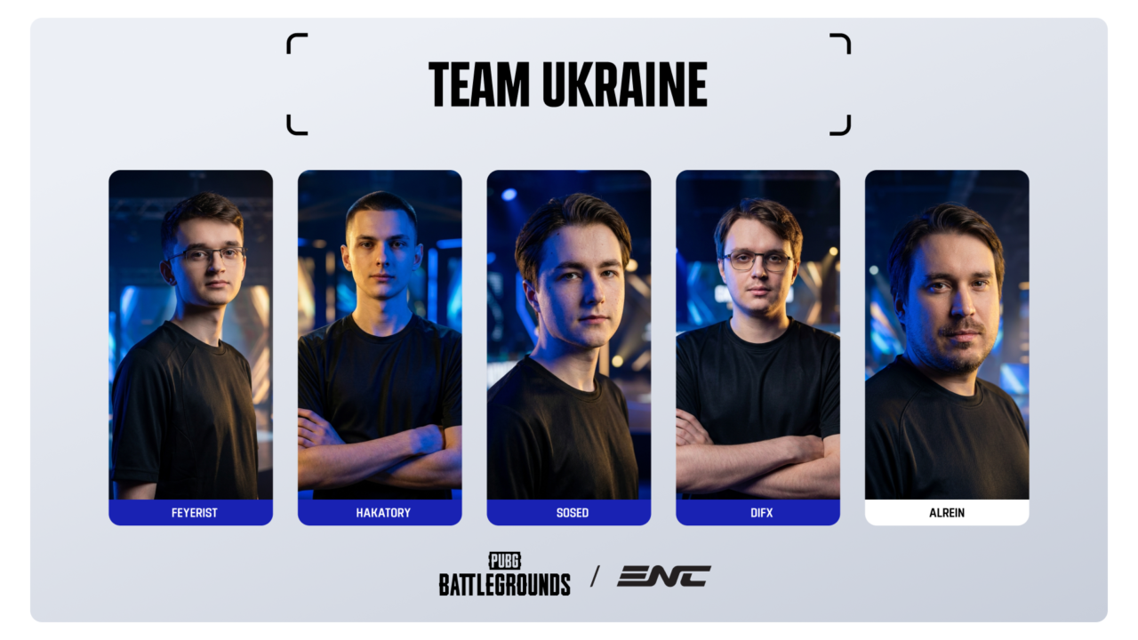 UESF оголошує склад збірної України з PUBG Battlegrounds на ENC 2026